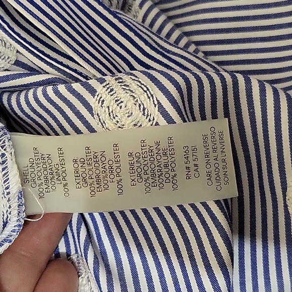 KARL LAGERFELD PINSTRIP POLKA DOT DRESS - Picture 8 of 11